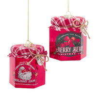 Glass Holiday Jam Ornaments