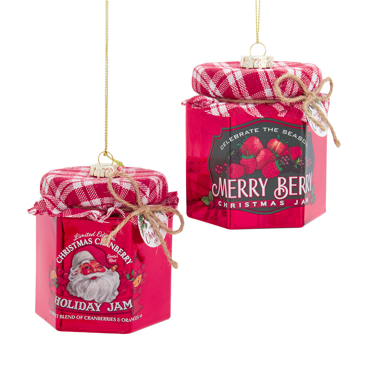 Glass Holiday Jam Ornaments
