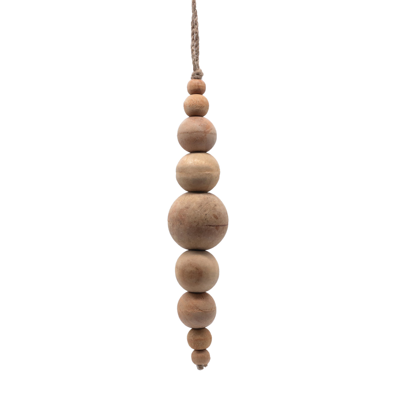 7" Natural Wooden Bead Ornament