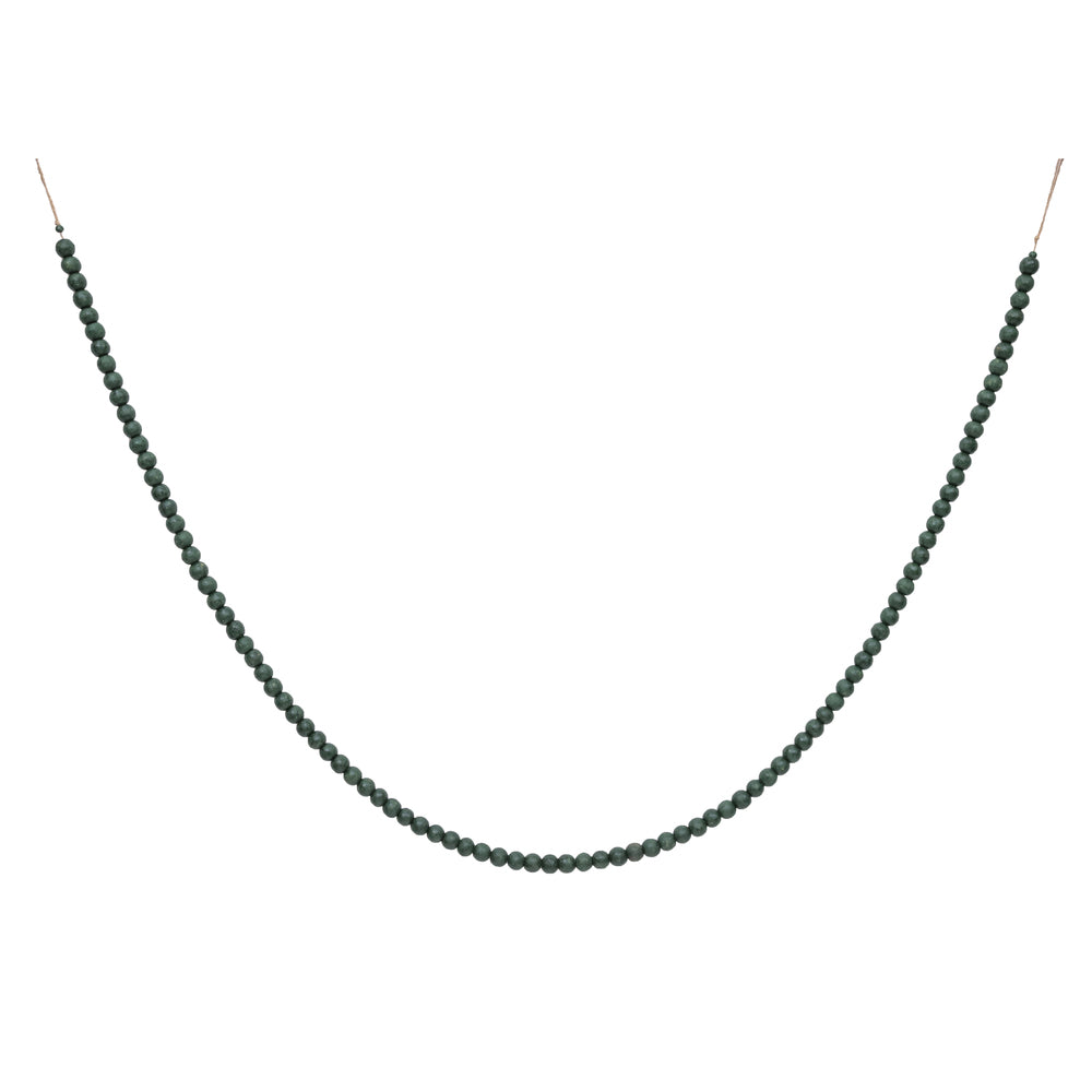 72" Moss Green Wooden Bead Garland
