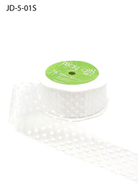 1.5 Inch Sheer Dots Ribbon – JD-5-01S White