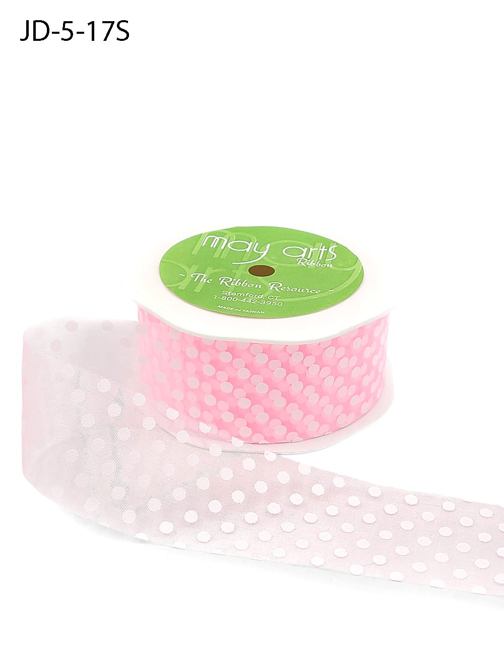 1.5 Inch Sheer Dots Ribbon – JD-5-17S Pink