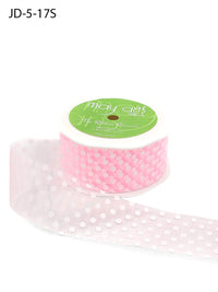 1.5 Inch Sheer Dots Ribbon – JD-5-17S Pink