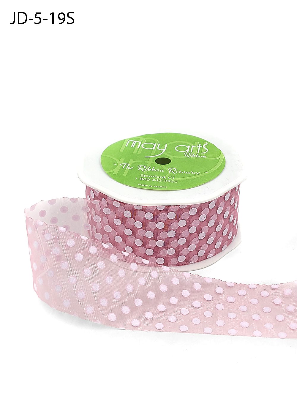 1.5 Inch Sheer Dots Ribbon – JD-5-19S Mauve