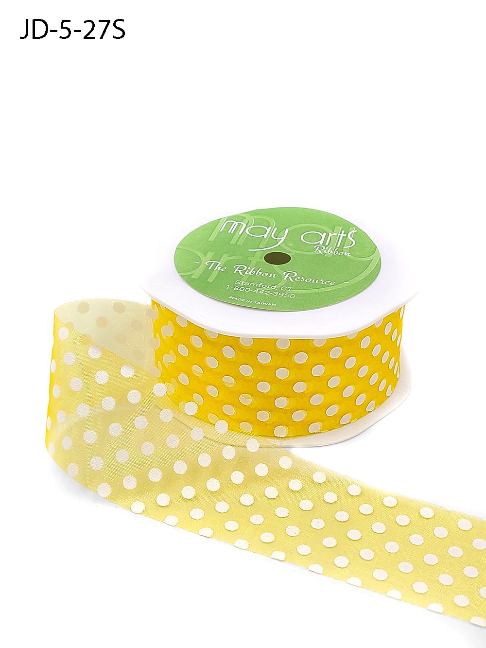 1.5 Inch Sheer Dots Ribbon – JD-5-27S Yellow