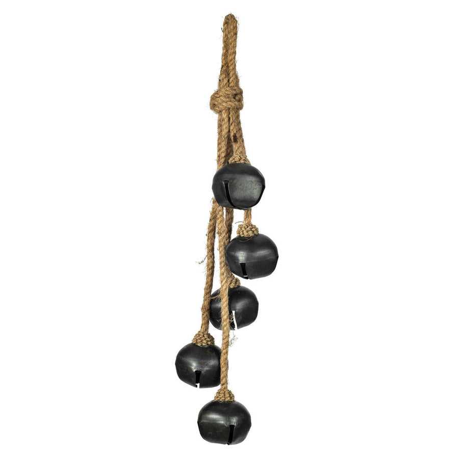 2" Matte Gunmetal Jngl Bell x5 Orn