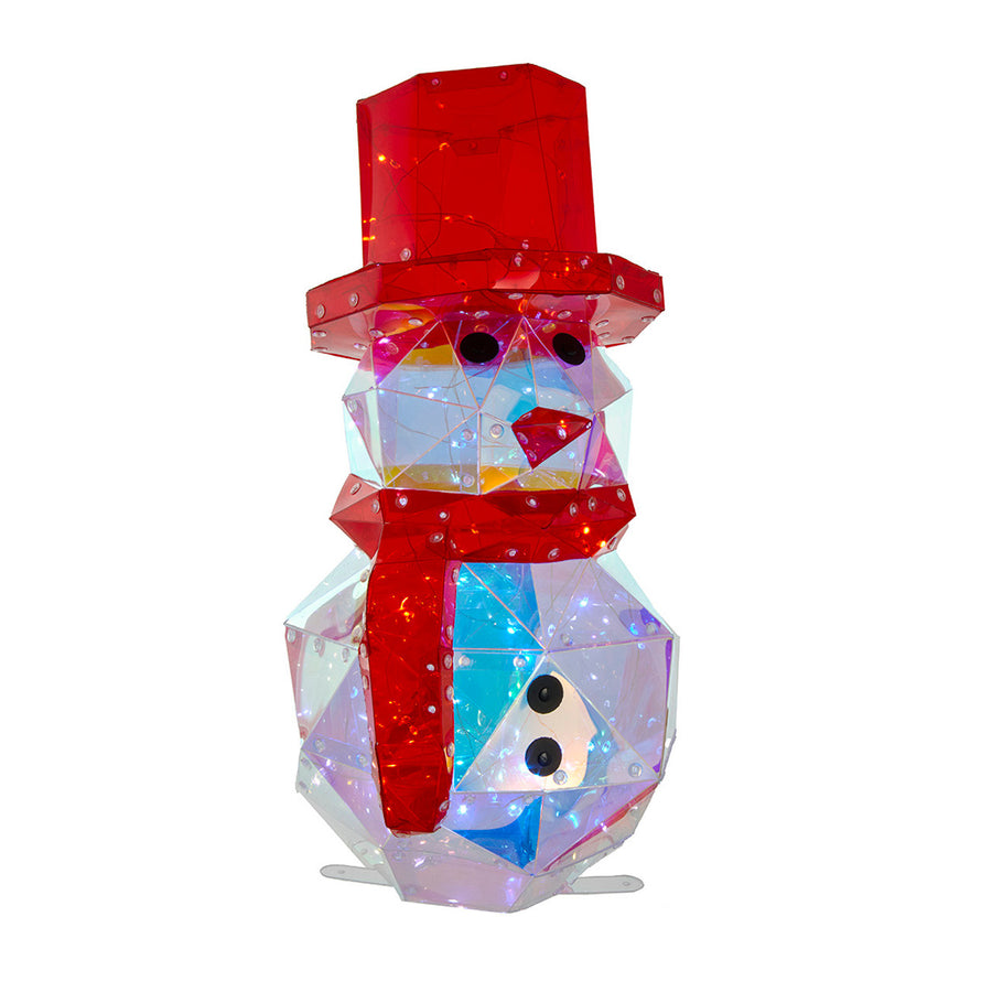 16.1" Battery Operated Superbright LED Lighted Holographic Snowman