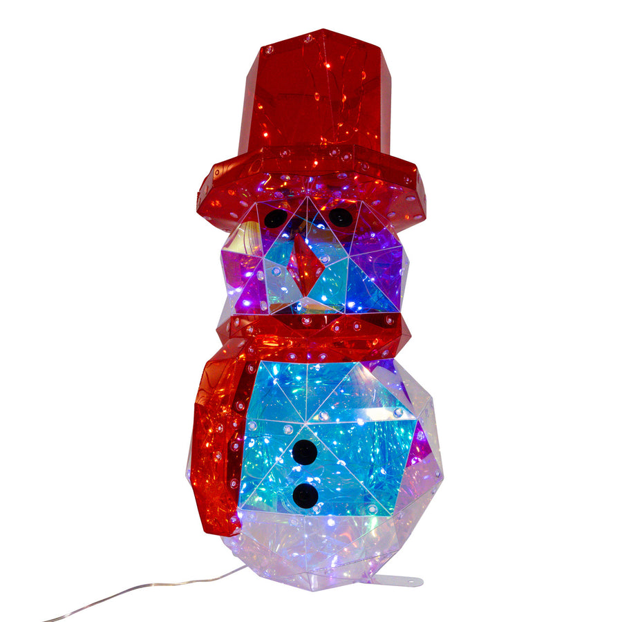 16.1" Battery Operated Superbright LED Lighted Holographic Snowman