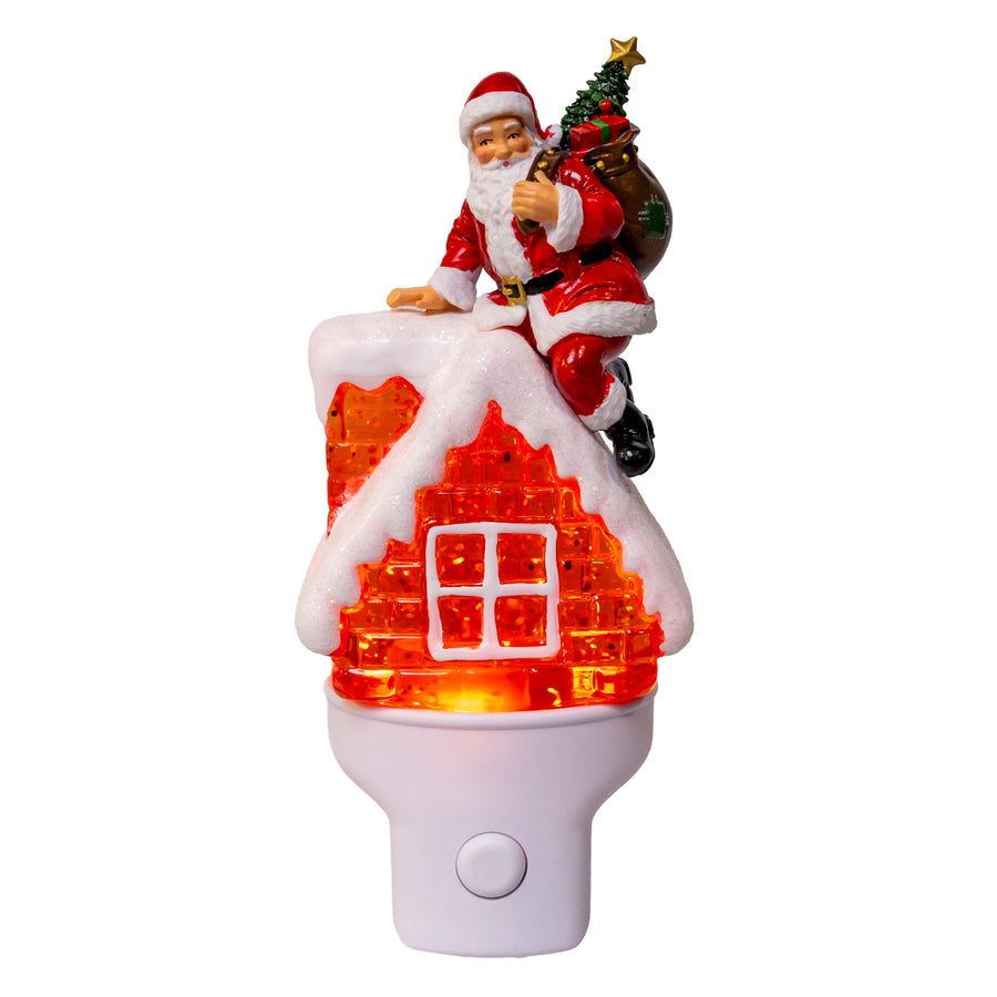 House With Santa LED Night Light
