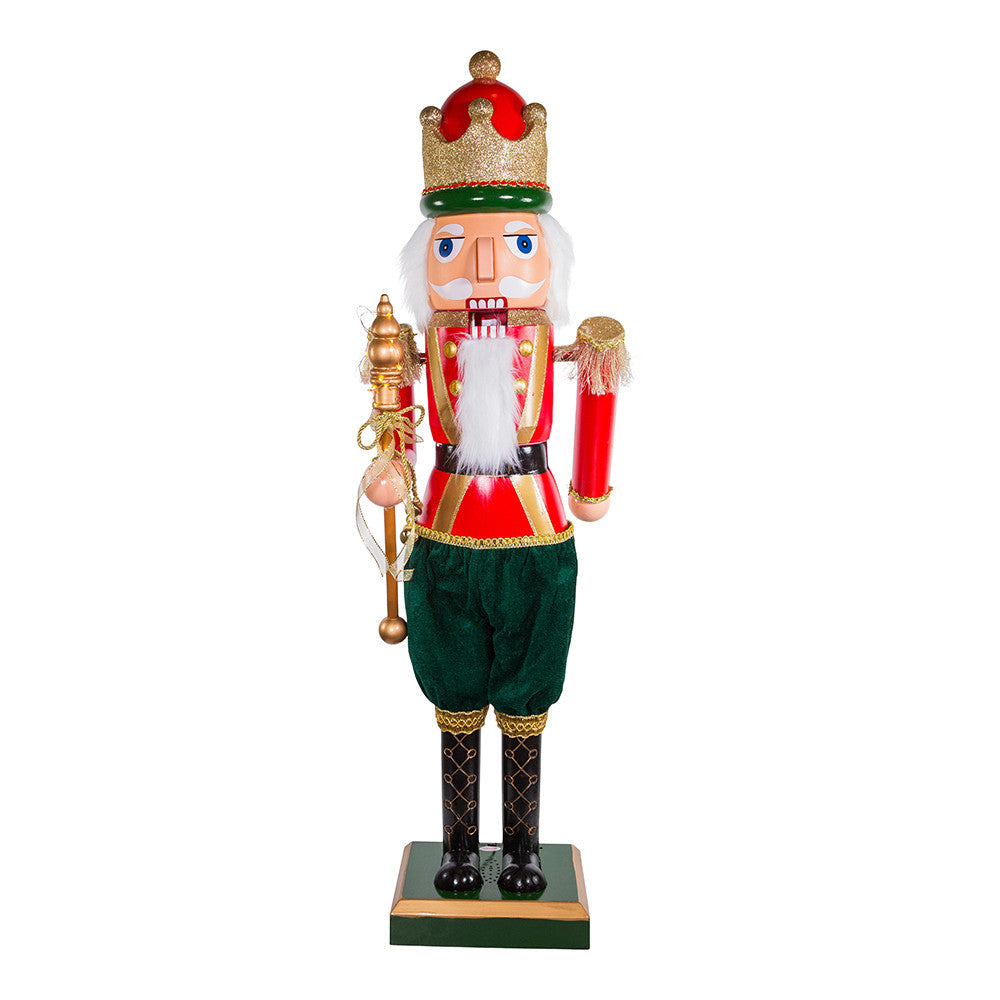 43â€œ LED Lighted Musical Collapsible Nutcracker