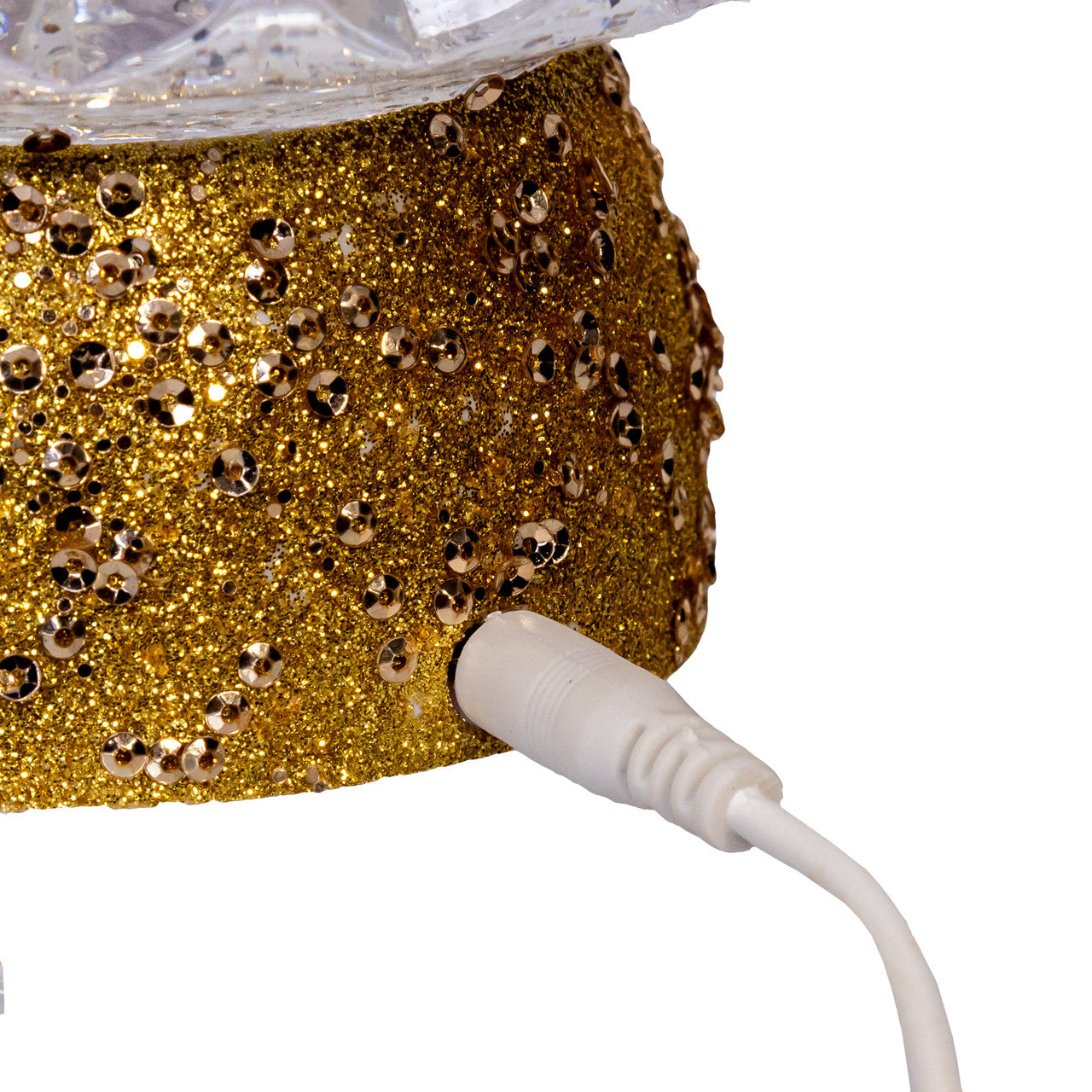 10" Battery Operated RGB LED Tree With Star & Spinning Glitter Water Lantern