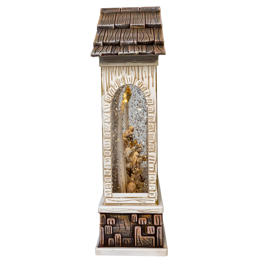 10" Battery Operated USB LED Courtyard Nativity Scene With Spinning Glitter Water lantern