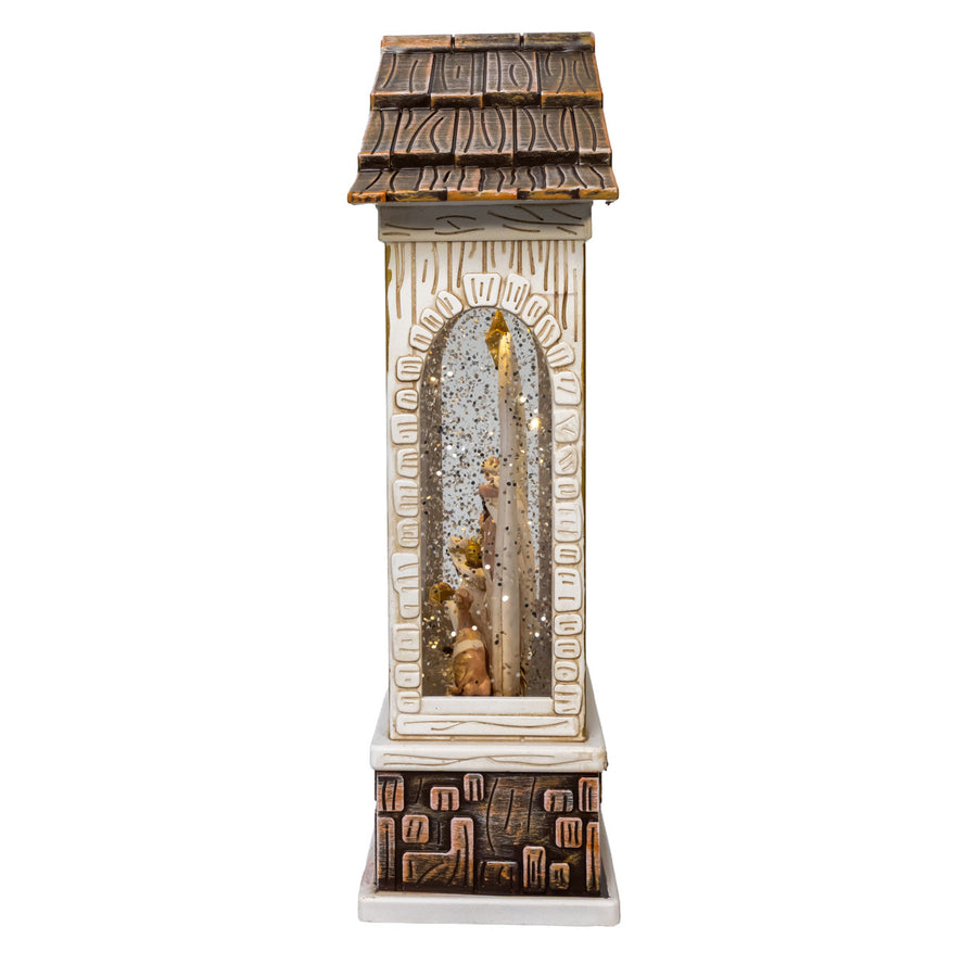 10" Battery Operated USB LED Courtyard Nativity Scene With Spinning Glitter Water lantern