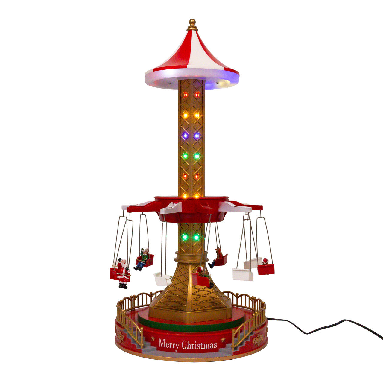 20.5" Musical Moving LED Drop Tower With 5 Figures