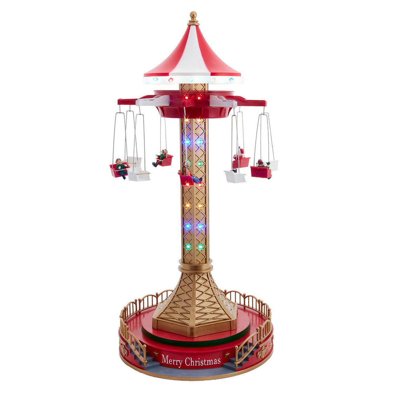 20.5" Musical Moving LED Drop Tower With 5 Figures