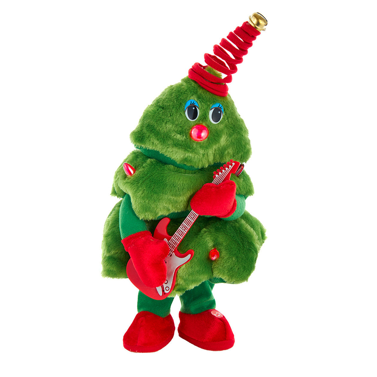 13.77" Batter Operated Musical Plush Christmas Tree With  Guitar