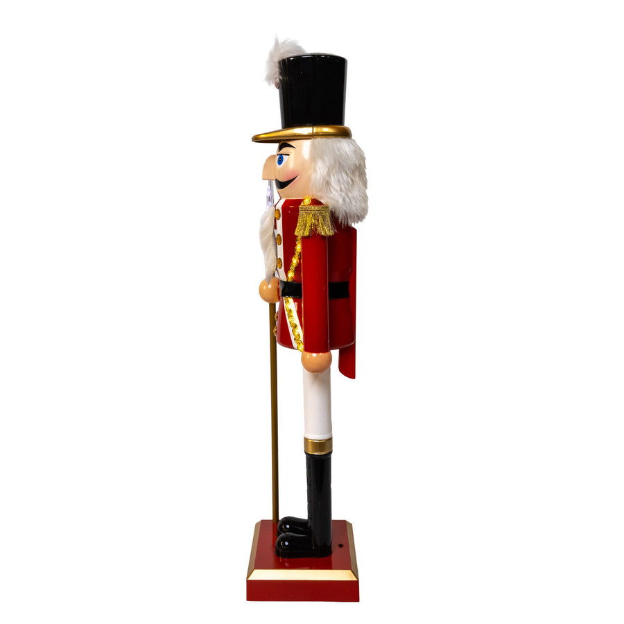 24" Battery Operated Lighted Musical Nutcracker