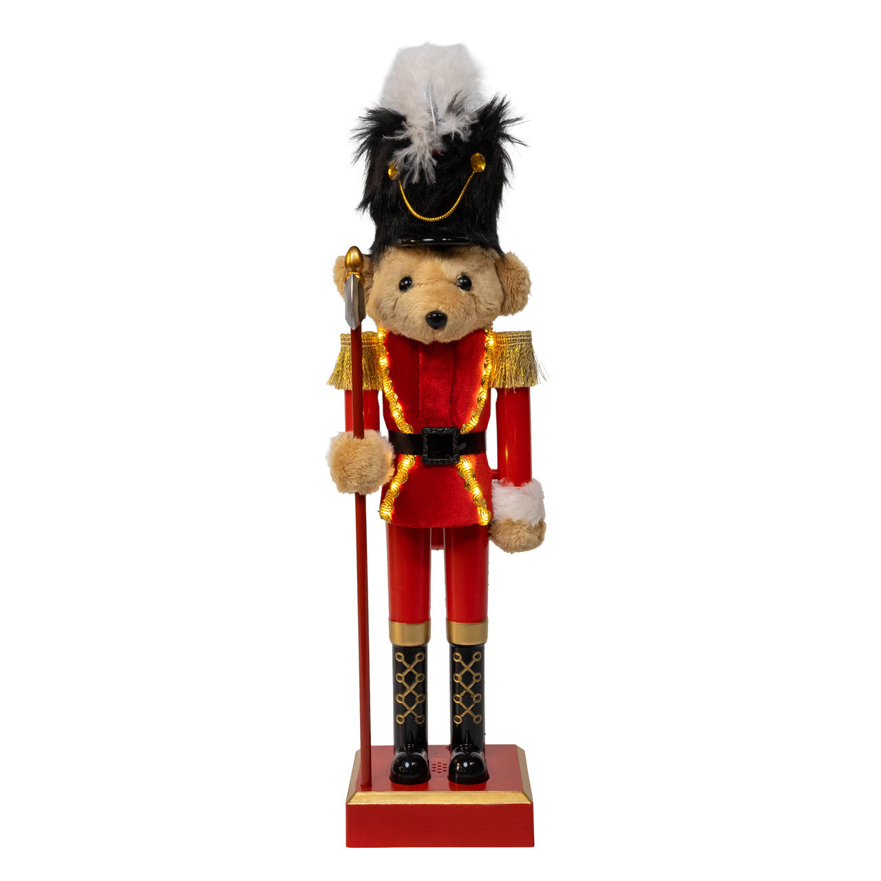 15" Battery Operated Lighted Musical Bear Nutcracker