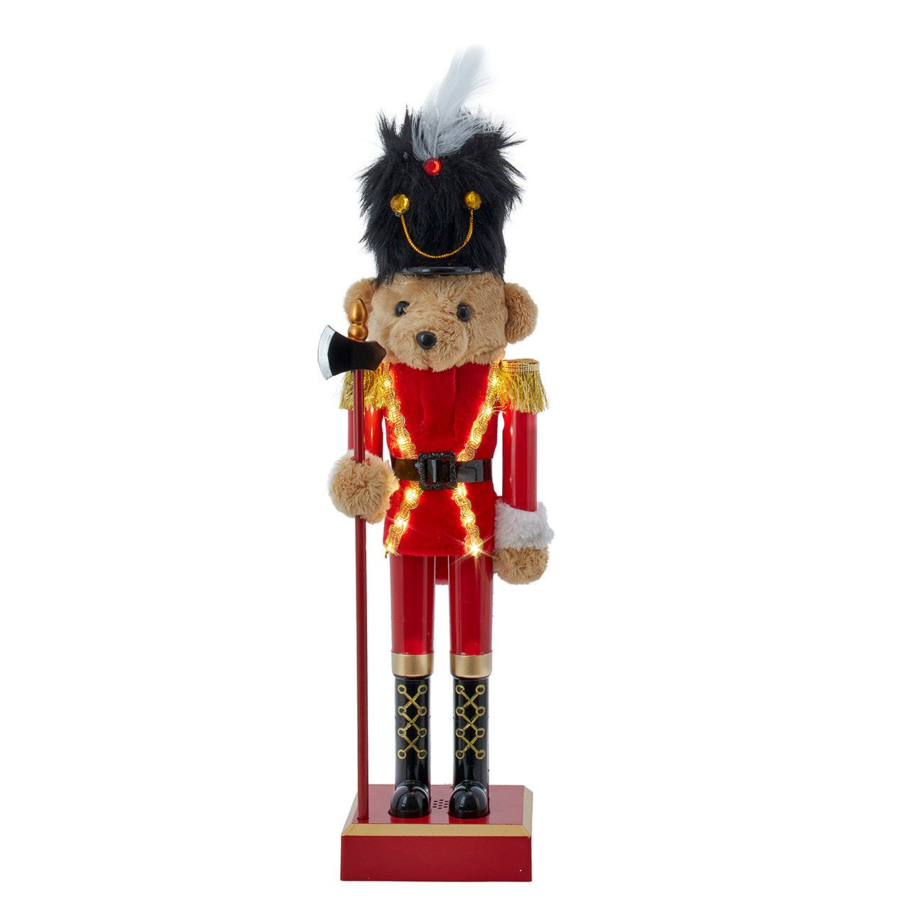 15" Battery Operated Lighted Musical Bear Nutcracker