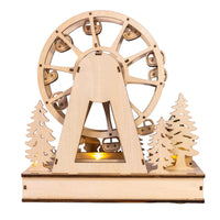 Battery Operated Warm White LED Ferris Wheel With Santa