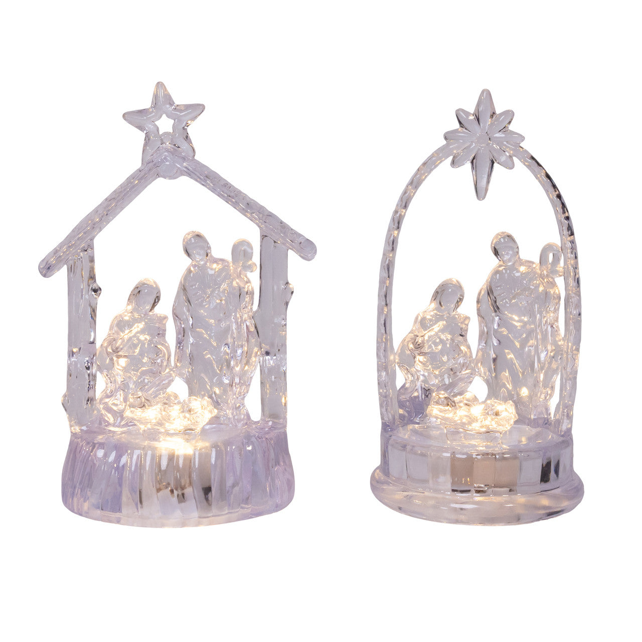 4.5" Battery Operated Warm White LED Nativity Scene Table Piece
