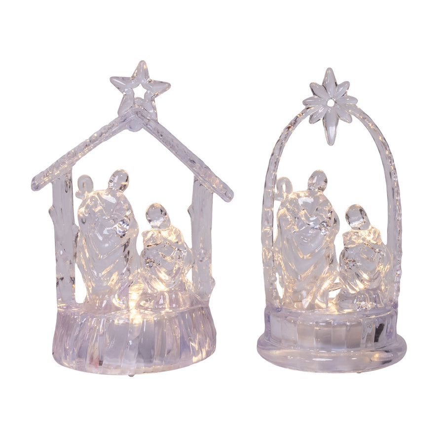 4.5" Battery Operated Warm White LED Nativity Scene Table Piece