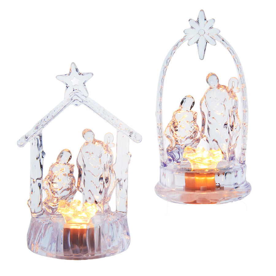 4.5" Battery Operated Warm White LED Nativity Scene Table Piece