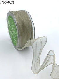 1.5 Inch Shimmer Sheer Ribbon with Wired Edge – JN-5-02N CHAMPAGNE