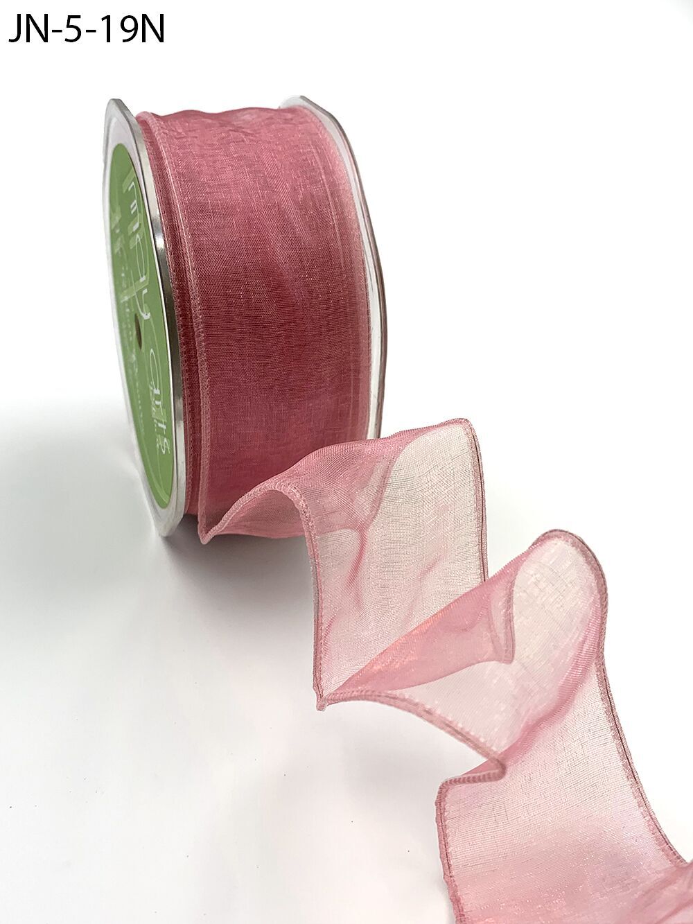 1.5 Inch Shimmer Sheer Ribbon with Wired Edge – JN-5-19N MAUVE