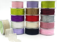 1.5 Inch Shimmer Sheer Ribbon with Wired Edge