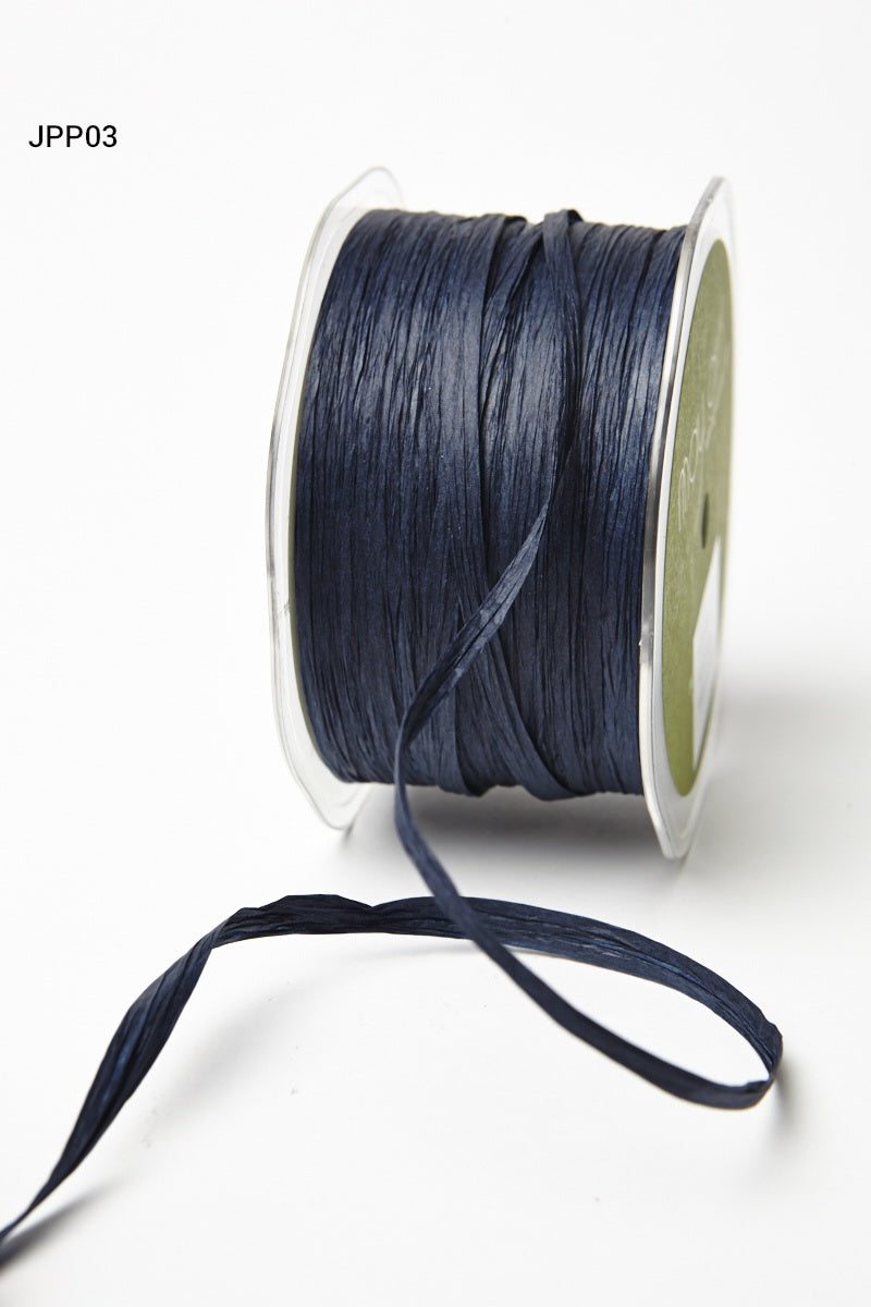 1/8 Inch Paper Raffia Cord String Ribbon – JPP03 Navy