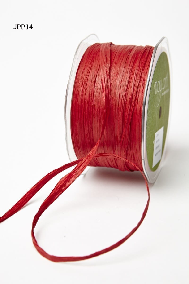 1/8 Inch Paper Raffia Cord String Ribbon – JPP14 Red