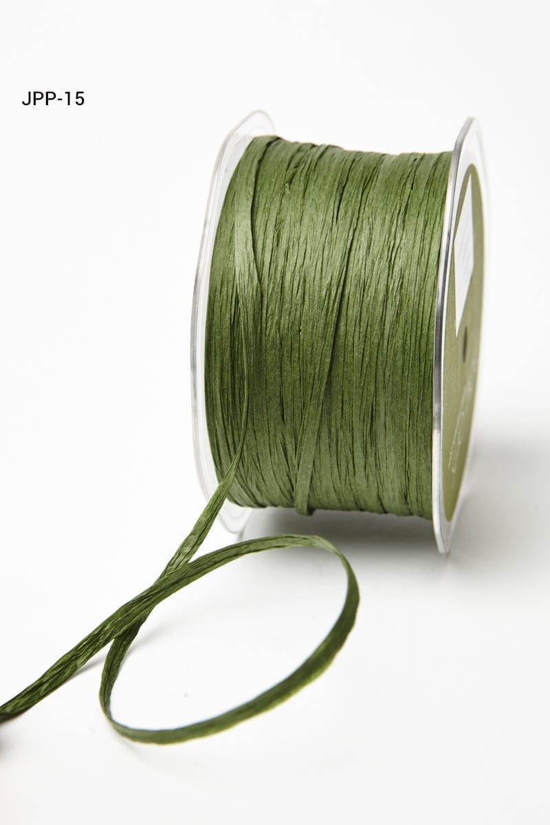 1/8 Inch Paper Raffia Cord String Ribbon – JPP15 Green