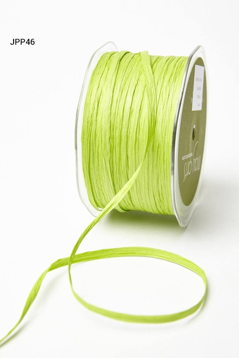 1/8 Inch Paper Raffia Cord String Ribbon – JPP46 Parrot Green