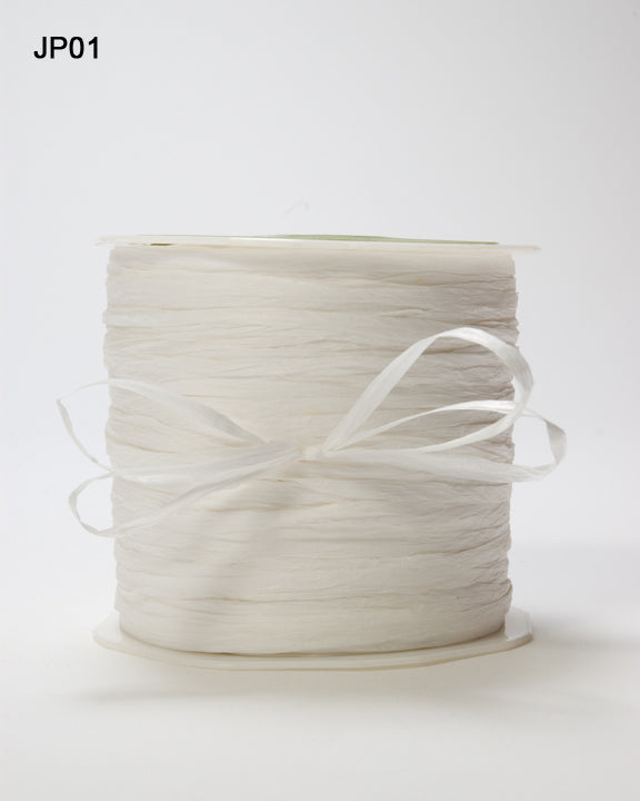 1/8 Inch Paper Raffia Cord String Ribbon – JPP01 White