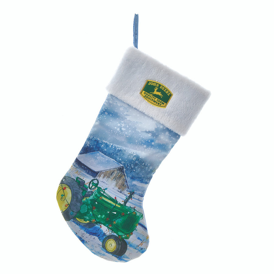 John Deere™ Snow Scene Stocking