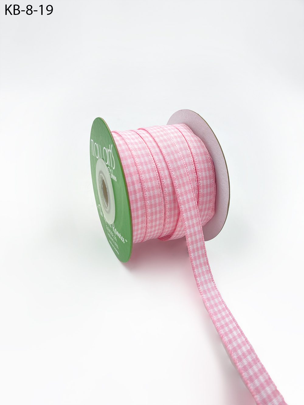 3/8 Inch Checkered Ribbon with Woven Edge – KB-8-19 LIGHT PINK