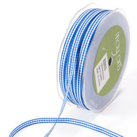 3/16 Inch Checkered Gingham Ribbon with Woven Edge – KB-9-03 – ROYAL BLUE