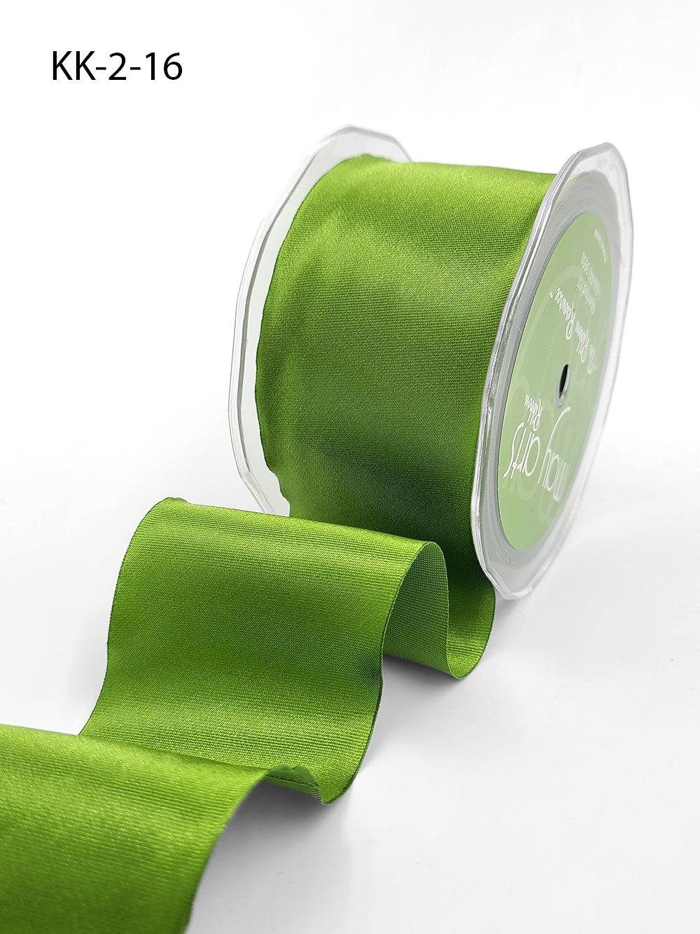 2 Inch Single Faced Satin Cut on the Bias Ribbon with Wavy Cut Edge – KK-2-16 OLIVE