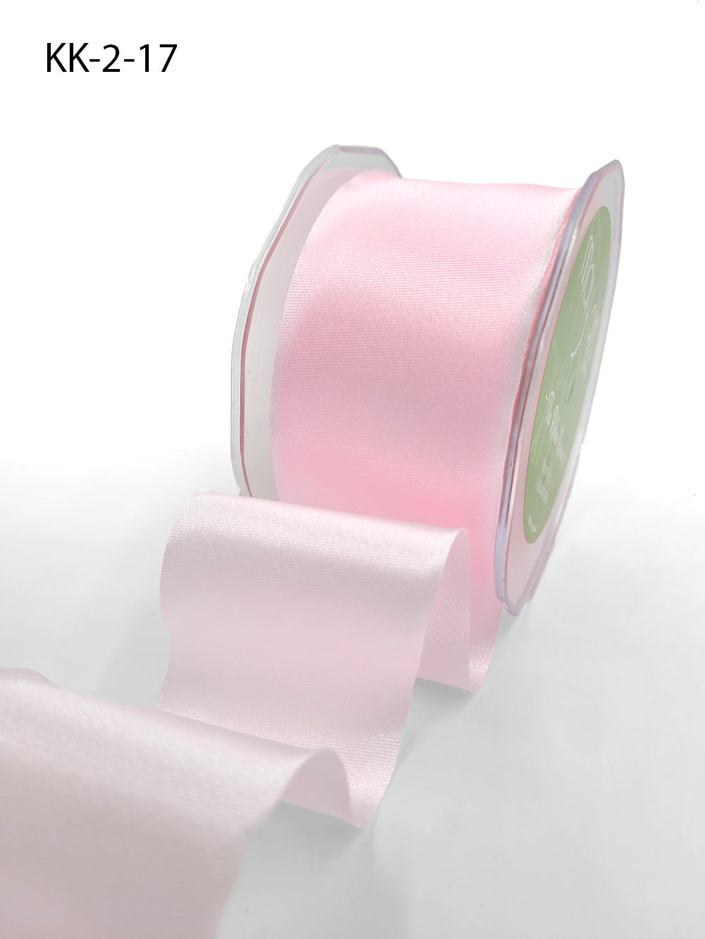 2 Inch Single Faced Satin Cut on the Bias Ribbon with Wavy Cut Edge – KK-2-17 PINK