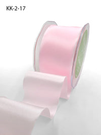 2 Inch Single Faced Satin Cut on the Bias Ribbon with Wavy Cut Edge – KK-2-17 PINK