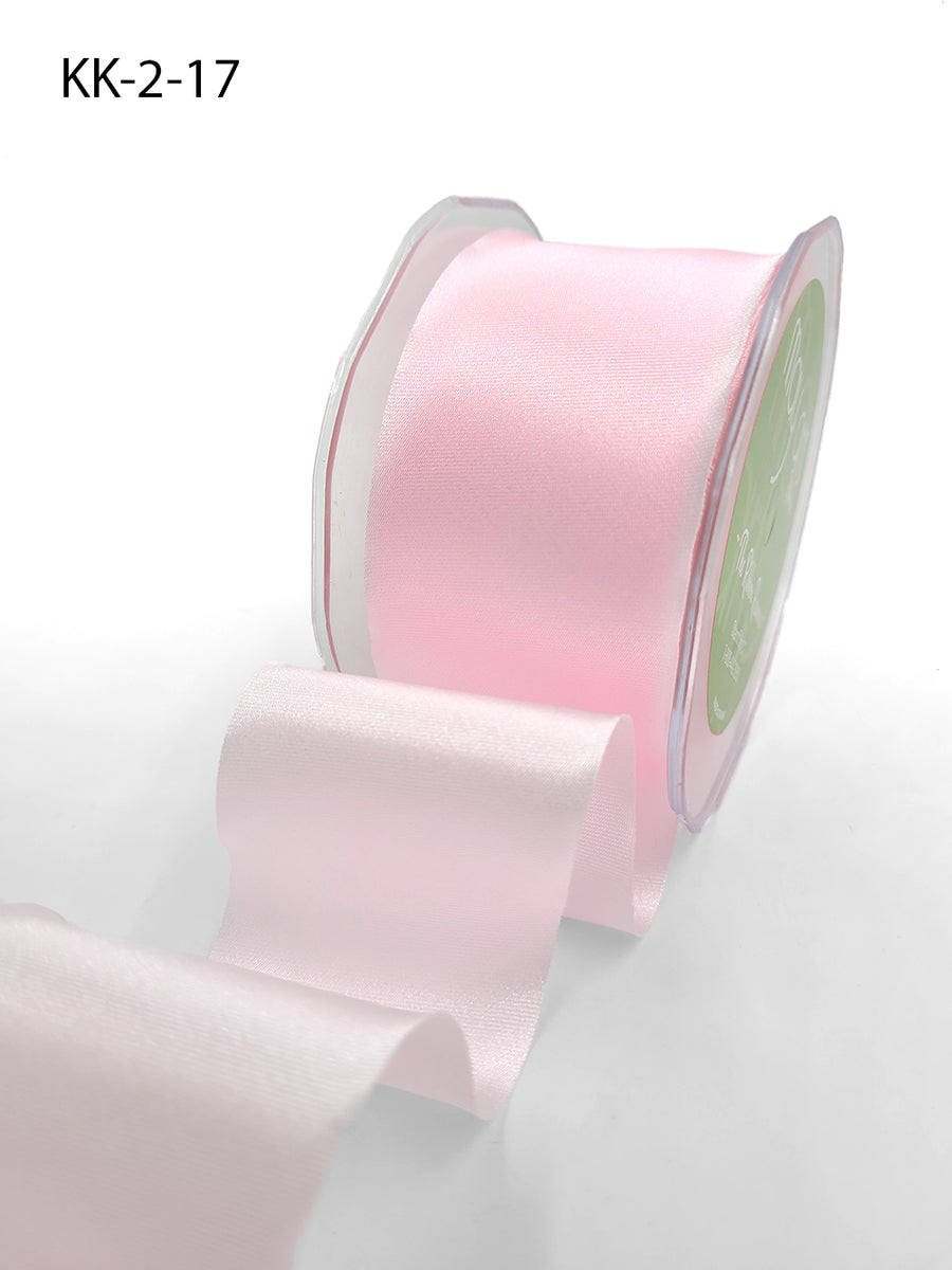 2 Inch Single Faced Satin Cut on the Bias Ribbon with Wavy Cut Edge – KK-2-17 PINK