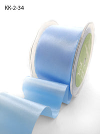 2 Inch Single Faced Satin Cut on the Bias Ribbon with Wavy Cut Edge – KK-2-34 LIGHT BLUE