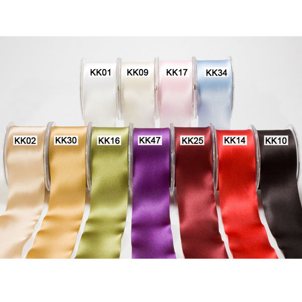 3 Inch Single Faced Satin Cut on the Bias Ribbon with Wavy Cut Edge – KK-3-01 WHITE