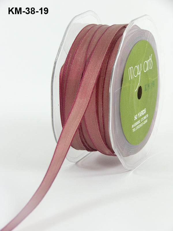 3/8 Iridescent Ribbon with Wired Edge – KM19 – MAUVE