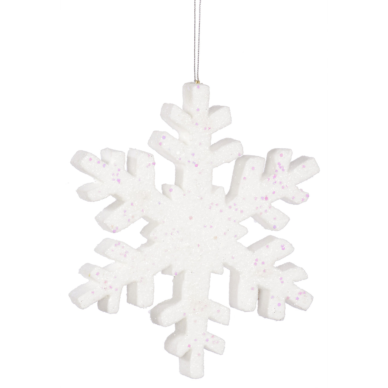36" White Outdoor Glitter Snowflake