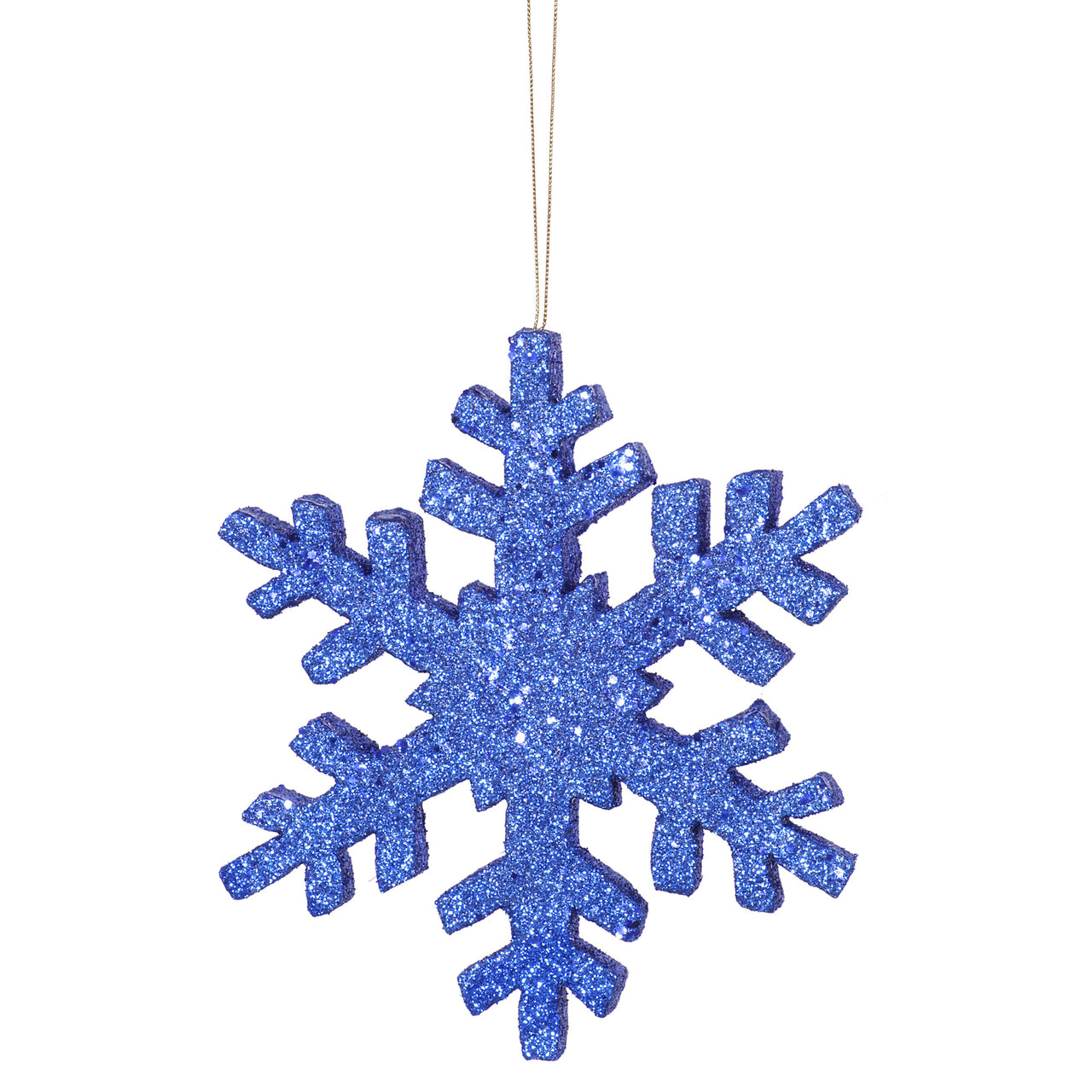 8" Blue Outdoor Glitter Snowflake