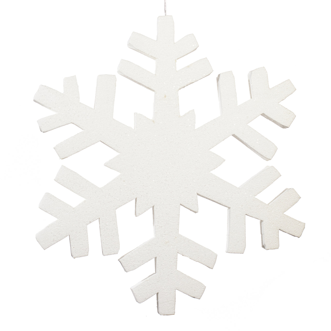 24" White Outdoor Glitter Snowflake