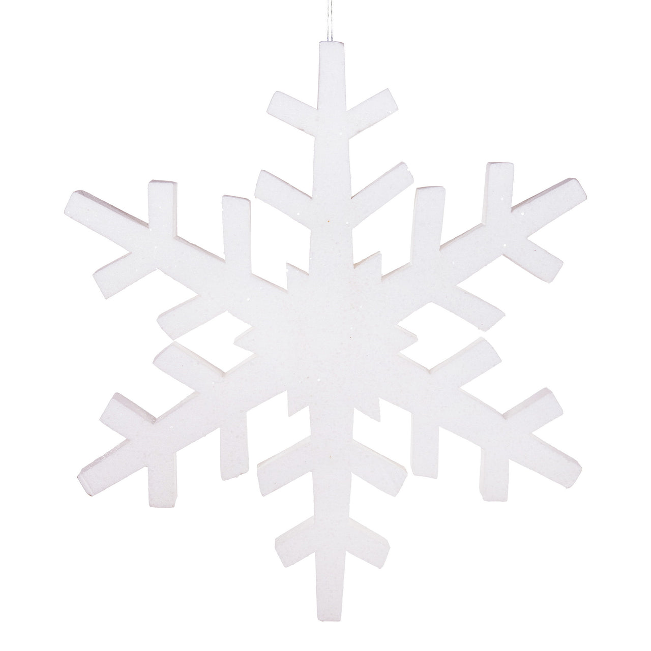 30" White Outdoor Glitter Snowflake