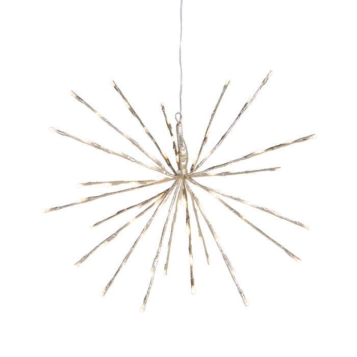 18" Champagne Starburst with 80 Warm White Steady and Twinkle Lights (No Re